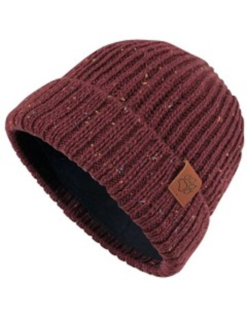 彩點內刷毛針織保暖帽 羊毛帽『荔枝紅』產品圖