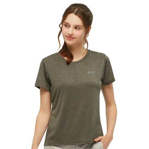 女 圓領短袖排汗衣 素T恤『森林綠』  |產品專區|飛狼特價商品