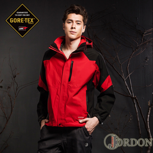 [JORDON]男款 GORE-TEX+POLARTEC二合一外套『紅黑』『灰黑』  |產品專區|外套|GORE-TEX