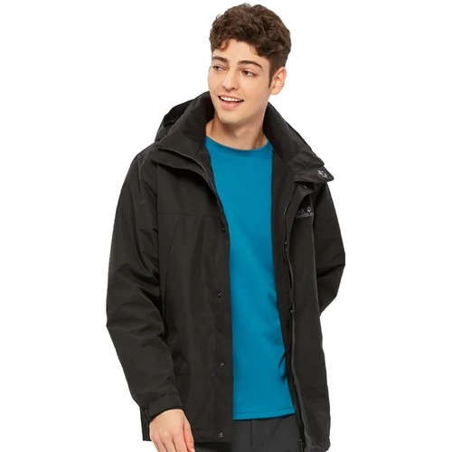 男 經典款防風防潑水保暖外套 內刷毛衝鋒衣『黑』產品圖