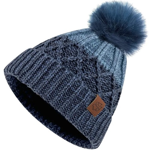 毛球漸層針織紋內刷毛保暖帽 毛帽『牛仔藍』  |產品專區|飛狼特價商品