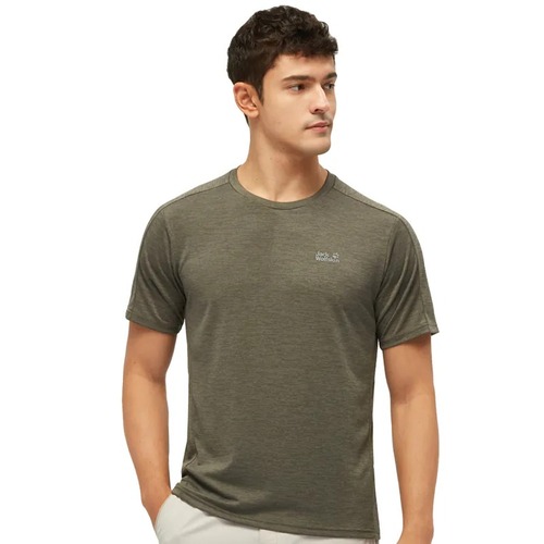 男 圓領短袖排汗衣 素T恤『森林綠』  |產品專區|飛狼特價商品