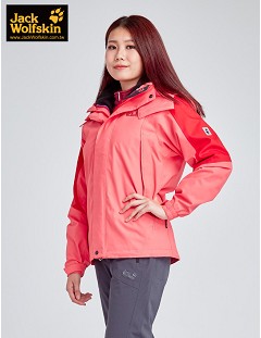 女 撞色防水防風透氣外套(Sympatex防水科技) 單件式『粉紅』夾克產品圖