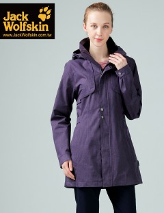 女 Sympatex 防風防水透氣外套 長版修身 單件式『紫色』產品圖