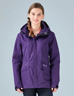 女 Dona Sympatex 防風防水透濕外套 中長版 單件式『紫色』產品圖