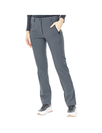 女 軟殼防風保暖長褲 修身版型『鐵灰』產品圖