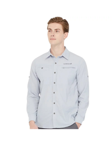 男  透氣抗UV長袖襯衫『淺灰』產品圖