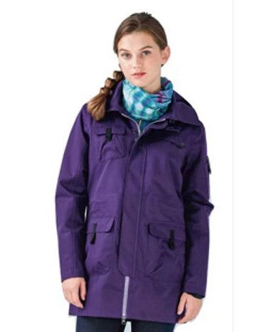 女 Sympatex 防風防水透氣外套 長版修身 單件式『紫色』產品圖