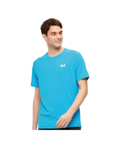 男 涼感圓領短袖排汗衣 素T恤『藍』產品圖