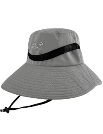 拼接透氣網布抗UV圓盤帽 遮陽帽『鐵灰』