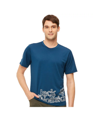 男 銀離子抗菌短袖排汗衣 T恤『深藍』