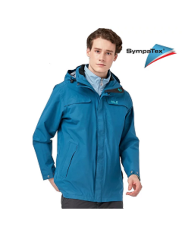 男 Sympatex 防風防水透氣外套 內裡印花 單件式『蔚藍』