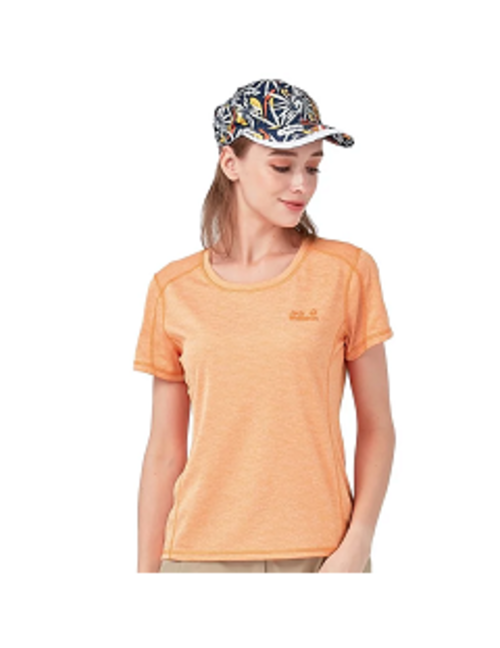 女 圓領短袖排汗衣 T恤 (膠原蛋白紗)『粉橘』產品圖