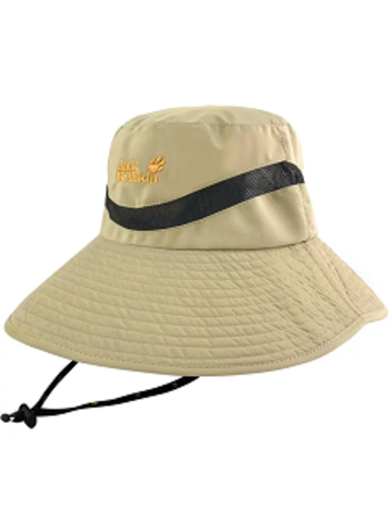 拼接透氣網布抗UV圓盤帽 遮陽帽『卡其』產品圖