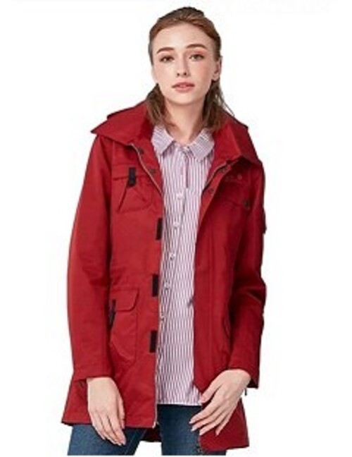 女 Sympatex 防風防水透氣外套 長版修身 單件式『紅色』產品圖