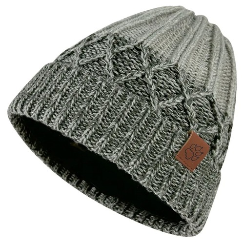 漸層立體針織紋內刷毛保暖帽 毛帽『黑灰』產品圖