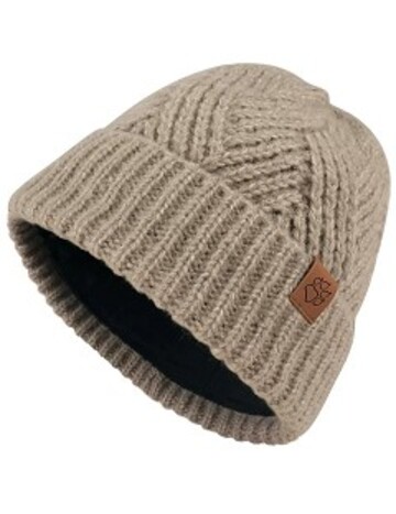 交叉針織紋內刷毛保暖帽 羊毛帽『棕』產品圖