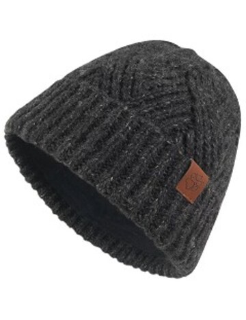 交叉針織紋內刷毛保暖帽 羊毛帽『黑』產品圖