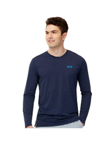 男 涼感花紗抗UV排汗衣 T恤『靛藍』產品圖