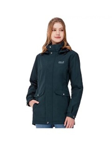 女 修身防風防潑水保暖外套 (蓄熱鋪棉) 衝鋒衣『青藍』  |產品專區|外套|防風防潑水