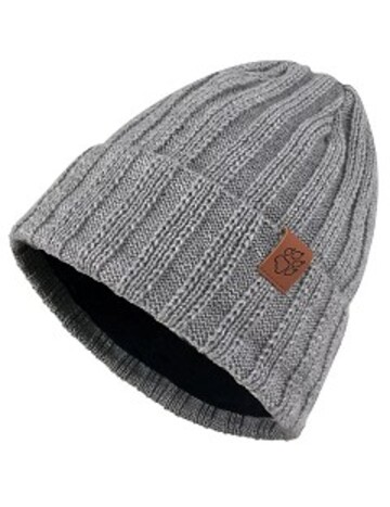直紋針織內刷毛保暖帽 毛帽『淺灰』產品圖